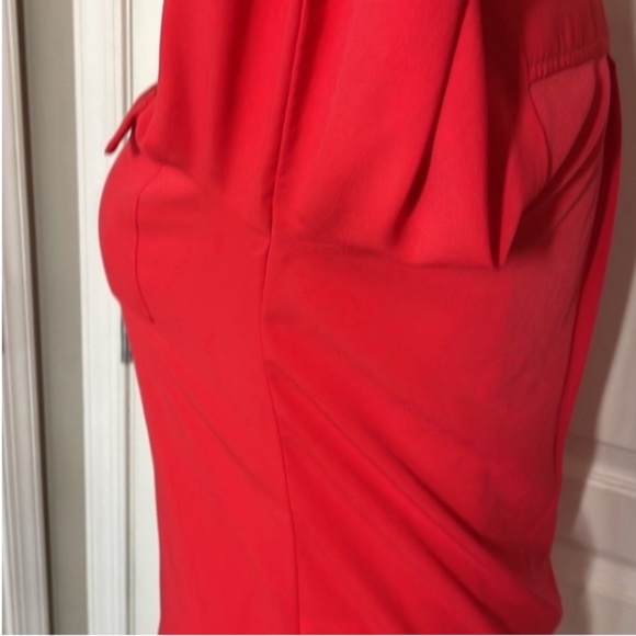 Apt.9 Blouse Button Down Red Long Sleeve Polyester Asymmetrical Office Holiday M - Picture 10 of 16